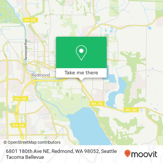 Mapa de 6801 180th Ave NE, Redmond, WA 98052