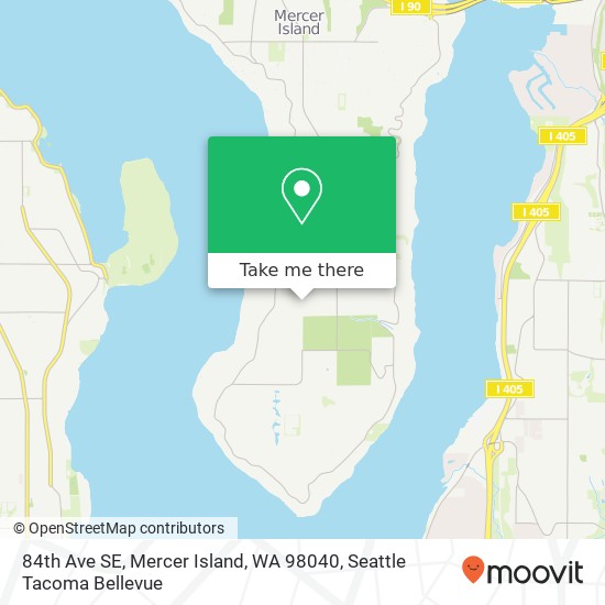 Mapa de 84th Ave SE, Mercer Island, WA 98040