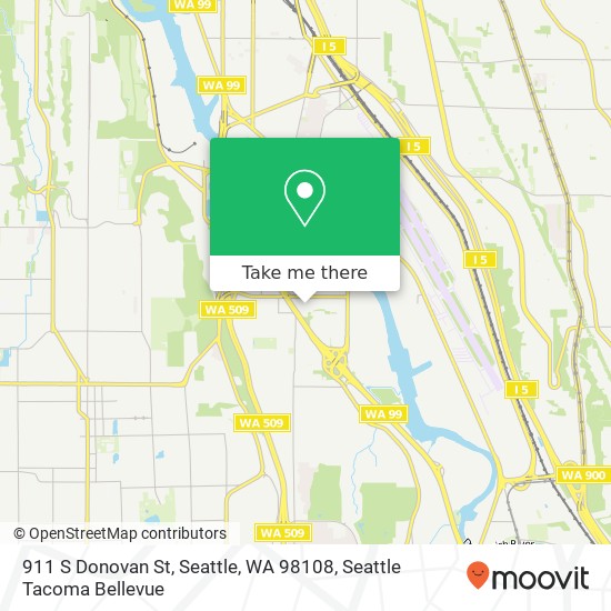 Mapa de 911 S Donovan St, Seattle, WA 98108