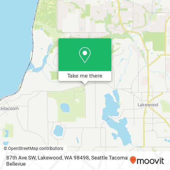 Mapa de 87th Ave SW, Lakewood, WA 98498