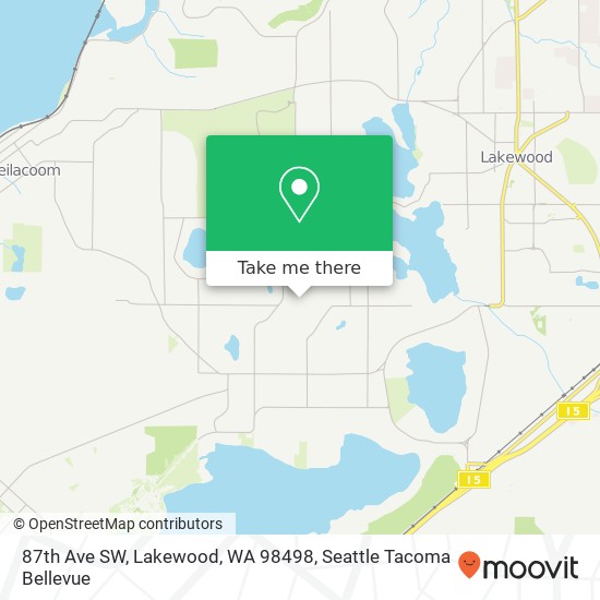 Mapa de 87th Ave SW, Lakewood, WA 98498
