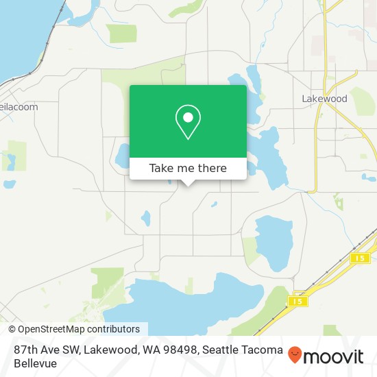 87th Ave SW, Lakewood, WA 98498 map