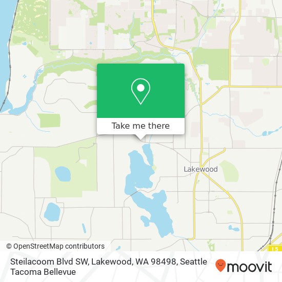 Mapa de Steilacoom Blvd SW, Lakewood, WA 98498