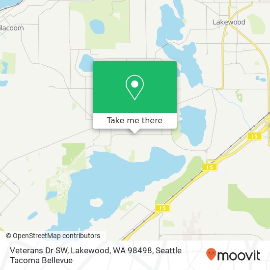 Veterans Dr SW, Lakewood, WA 98498 map