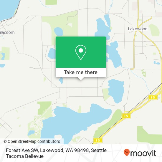 Forest Ave SW, Lakewood, WA 98498 map