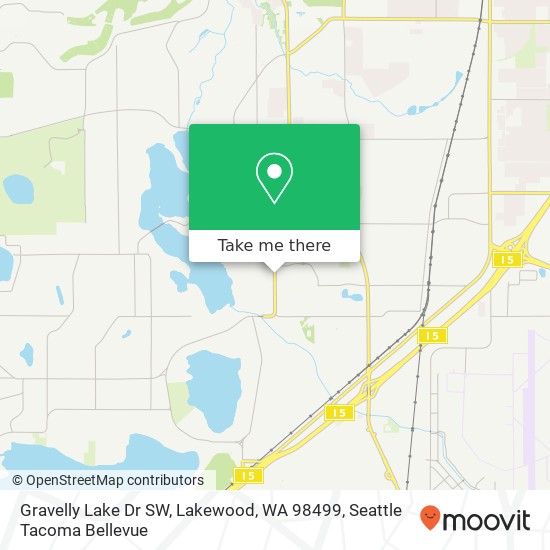 Mapa de Gravelly Lake Dr SW, Lakewood, WA 98499