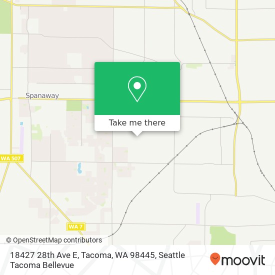 Mapa de 18427 28th Ave E, Tacoma, WA 98445