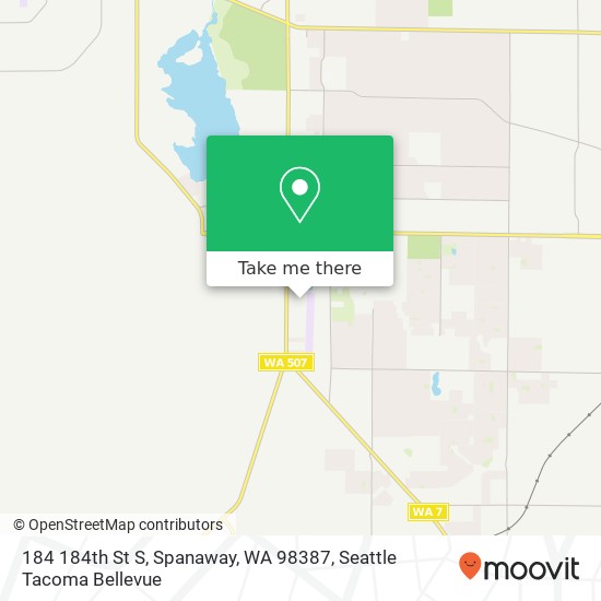 Mapa de 184 184th St S, Spanaway, WA 98387