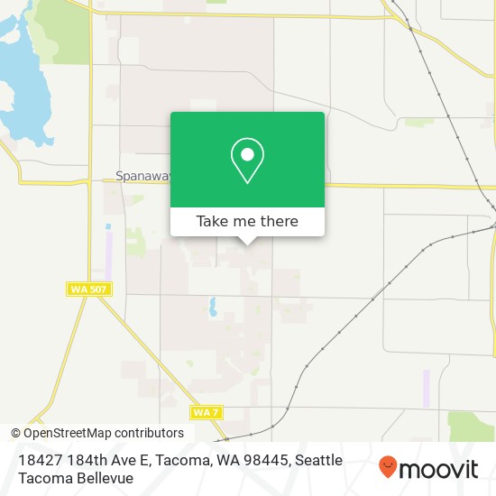 Mapa de 18427 184th Ave E, Tacoma, WA 98445