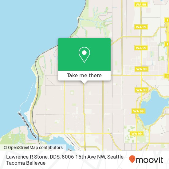 Lawrence R Stone, DDS, 8006 15th Ave NW map