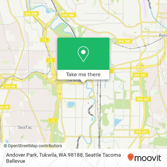 Mapa de Andover Park, Tukwila, WA 98188