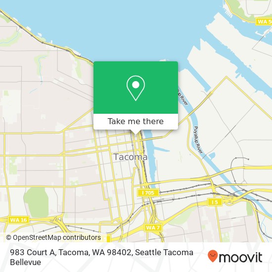 Mapa de 983 Court A, Tacoma, WA 98402