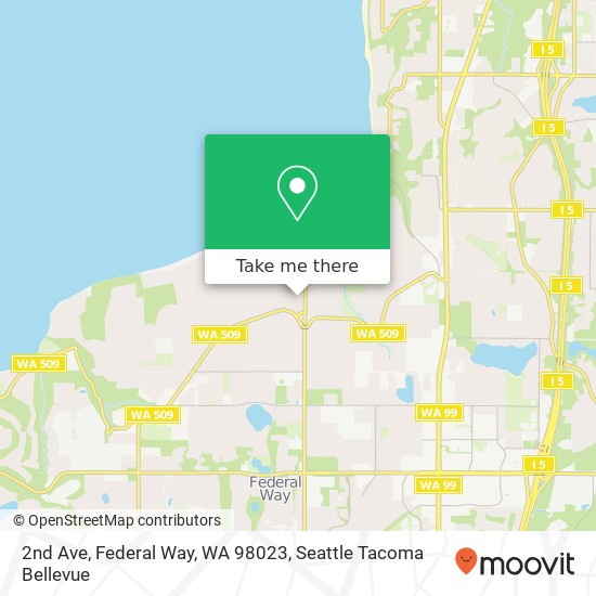 Mapa de 2nd Ave, Federal Way, WA 98023