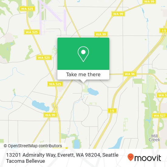 Mapa de 13201 Admiralty Way, Everett, WA 98204