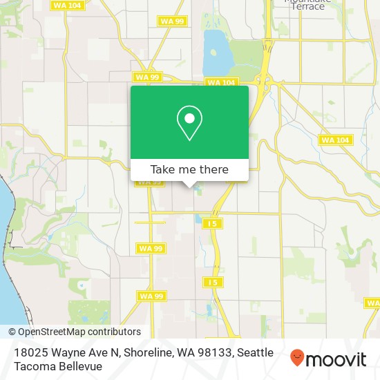 Mapa de 18025 Wayne Ave N, Shoreline, WA 98133