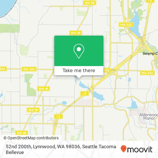 52nd 200th, Lynnwood, WA 98036 map