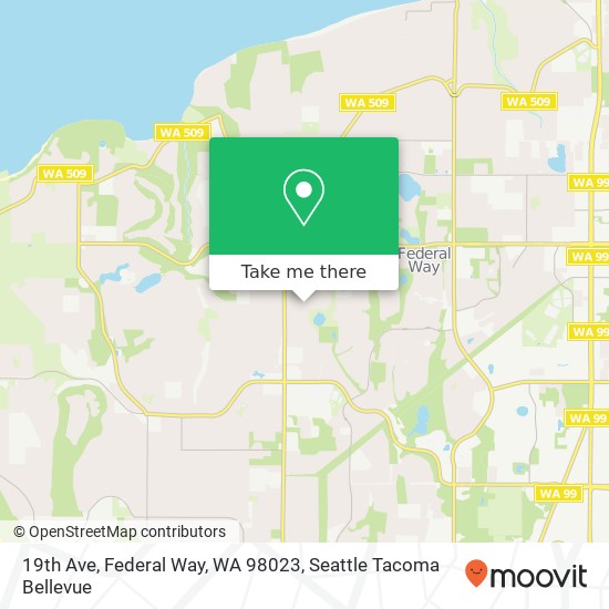 Mapa de 19th Ave, Federal Way, WA 98023