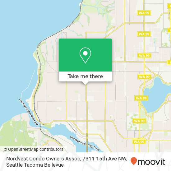 Nordvest Condo Owners Assoc, 7311 15th Ave NW map