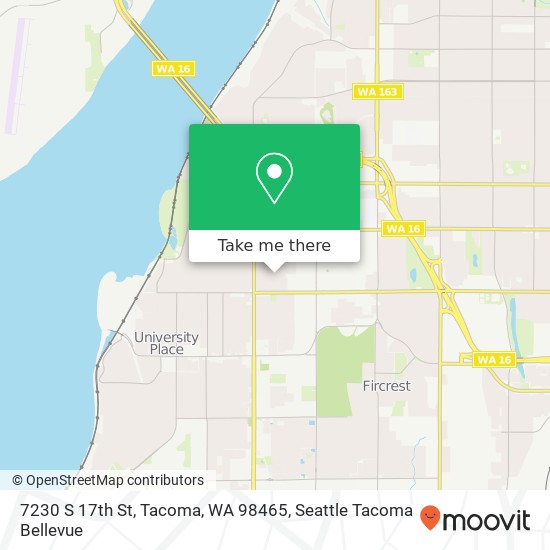 Mapa de 7230 S 17th St, Tacoma, WA 98465
