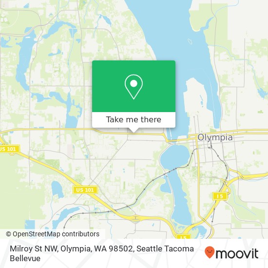 Mapa de Milroy St NW, Olympia, WA 98502