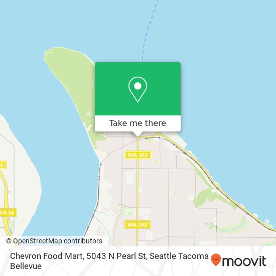 Mapa de Chevron Food Mart, 5043 N Pearl St