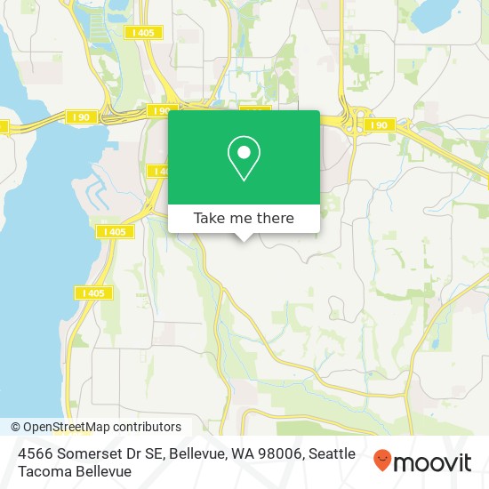 4566 Somerset Dr SE, Bellevue, WA 98006 map