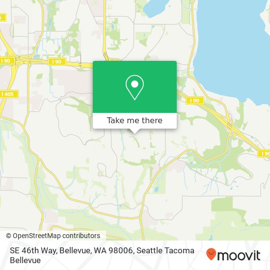 Mapa de SE 46th Way, Bellevue, WA 98006