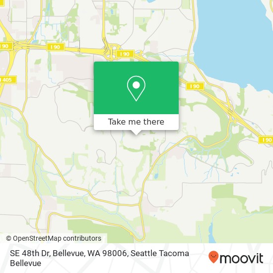 SE 48th Dr, Bellevue, WA 98006 map