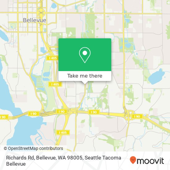 Mapa de Richards Rd, Bellevue, WA 98005