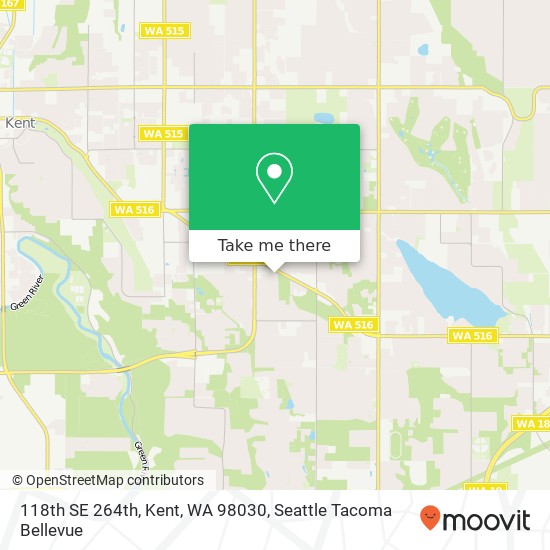 Mapa de 118th SE 264th, Kent, WA 98030