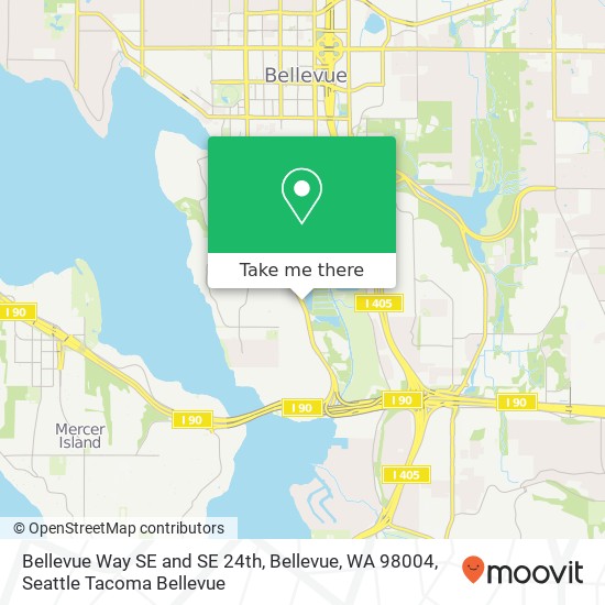 Bellevue Way SE and SE 24th, Bellevue, WA 98004 map