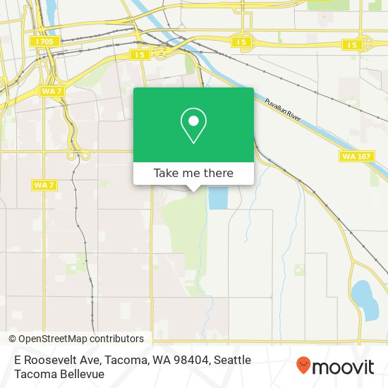 Mapa de E Roosevelt Ave, Tacoma, WA 98404