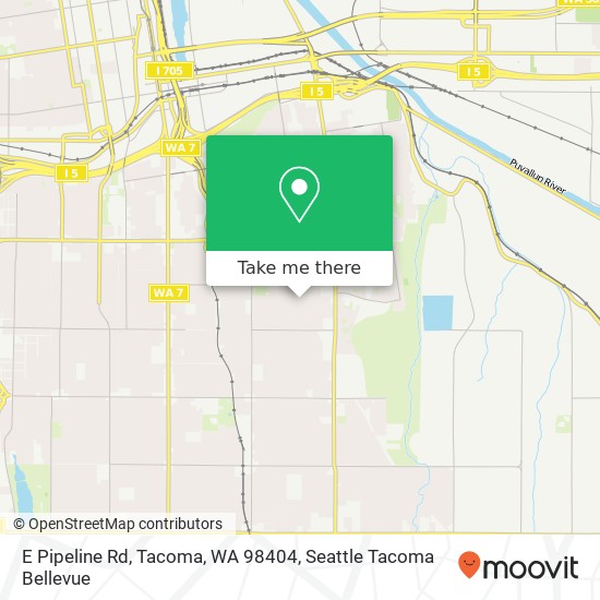 Mapa de E Pipeline Rd, Tacoma, WA 98404