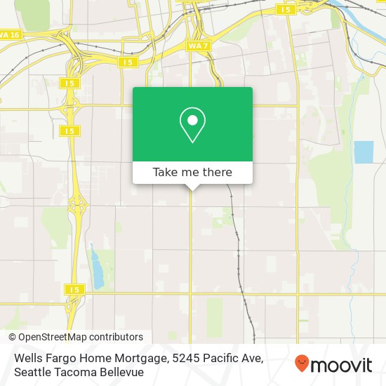 Mapa de Wells Fargo Home Mortgage, 5245 Pacific Ave