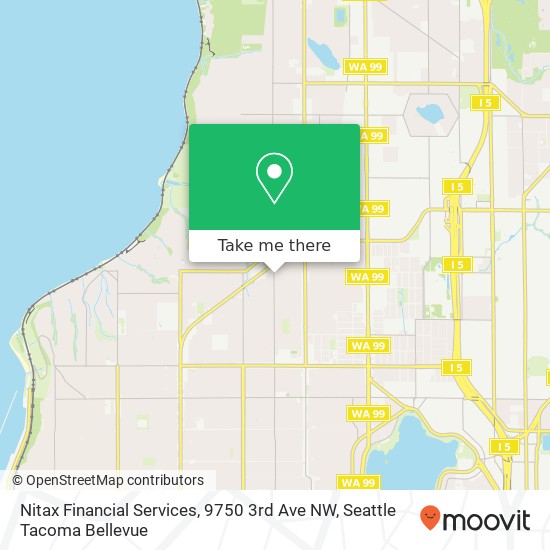 Mapa de Nitax Financial Services, 9750 3rd Ave NW