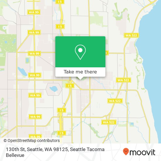 Mapa de 130th St, Seattle, WA 98125