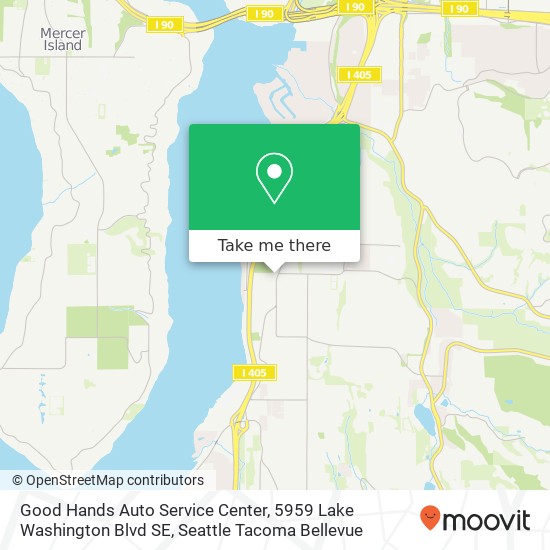 Mapa de Good Hands Auto Service Center, 5959 Lake Washington Blvd SE