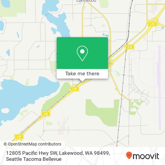 12805 Pacific Hwy SW, Lakewood, WA 98499 map