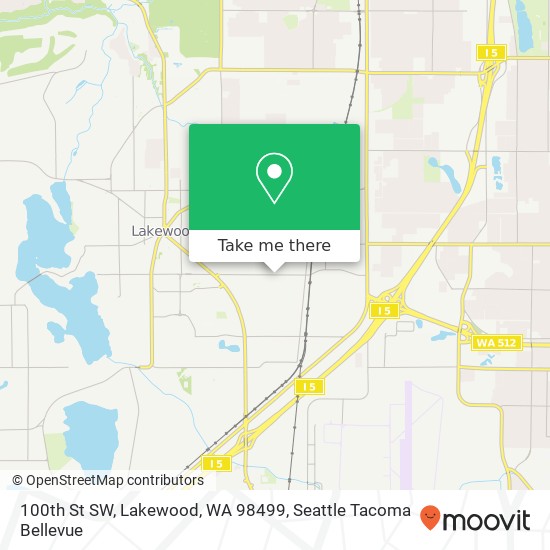 100th St SW, Lakewood, WA 98499 map