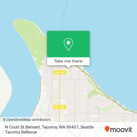 Mapa de N Court St Bennett, Tacoma, WA 98407