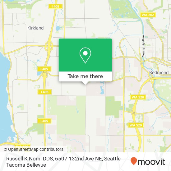 Mapa de Russell K Nomi DDS, 6507 132nd Ave NE