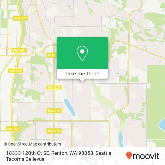 Mapa de 18333 120th Ct SE, Renton, WA 98058