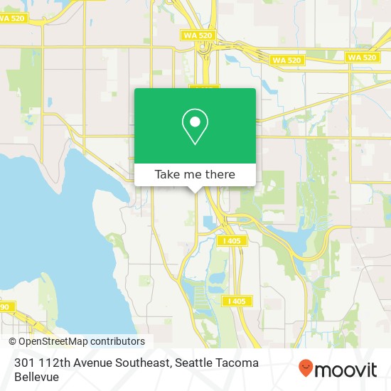 301 112th Avenue Southeast, 301 112th Ave SE, Bellevue, WA 98004, USA map