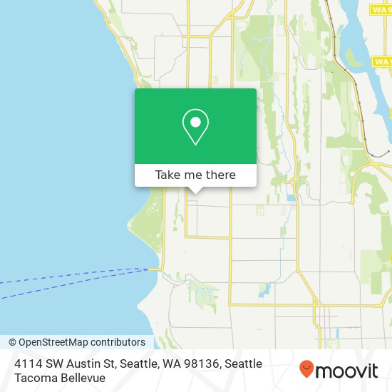 Mapa de 4114 SW Austin St, Seattle, WA 98136