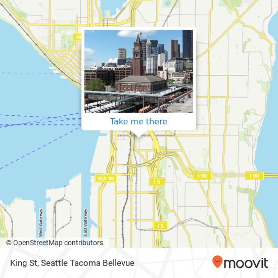 Mapa de King St, Seattle, WA 98104