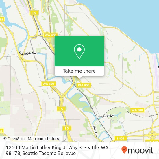 Mapa de 12500 Martin Luther King Jr Way S, Seattle, WA 98178