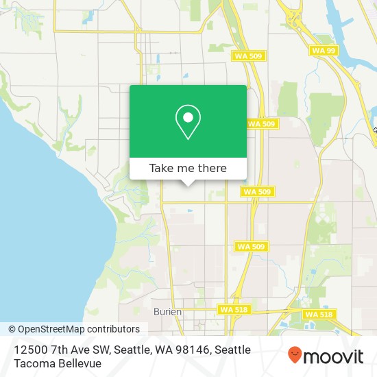 Mapa de 12500 7th Ave SW, Seattle, WA 98146