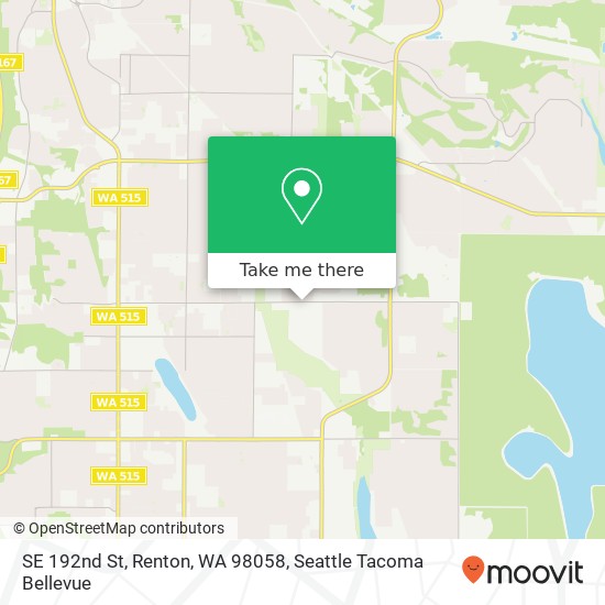 Mapa de SE 192nd St, Renton, WA 98058