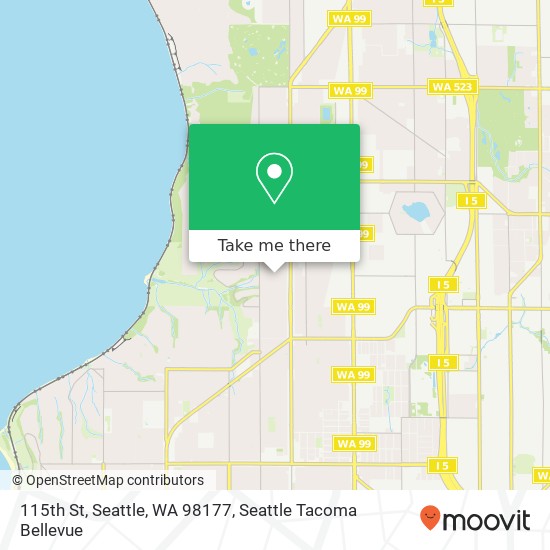 Mapa de 115th St, Seattle, WA 98177