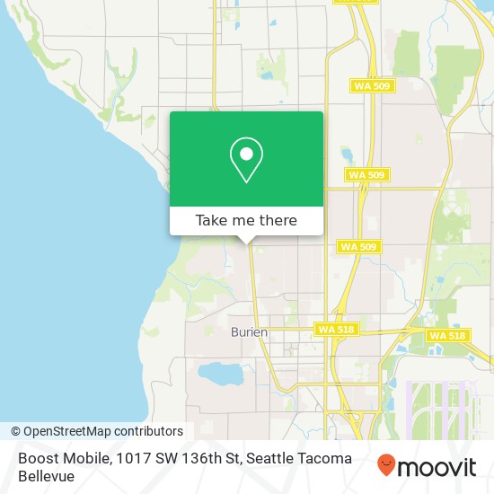 Mapa de Boost Mobile, 1017 SW 136th St